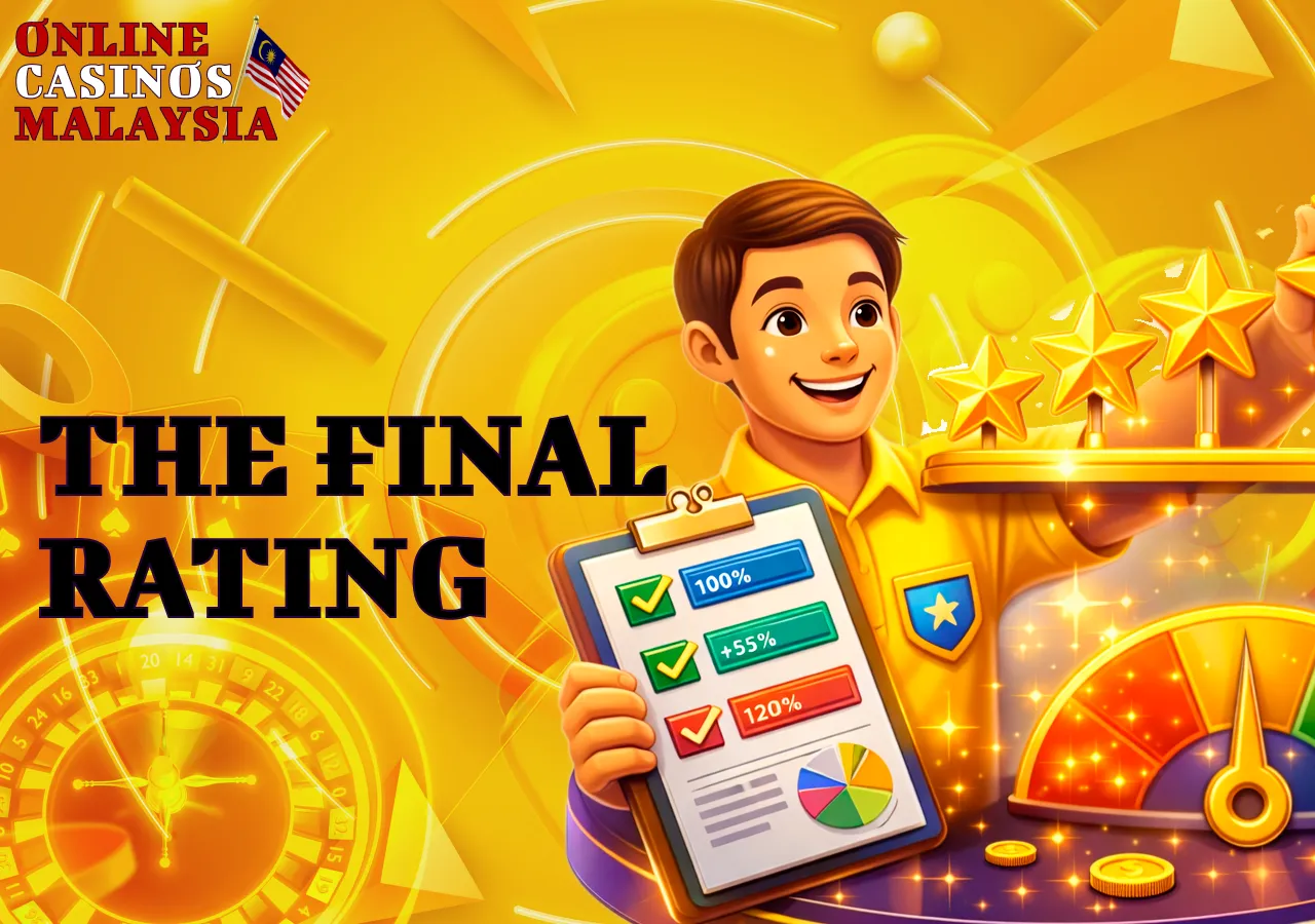 The final rating is calculated based on the combination of all criteria.