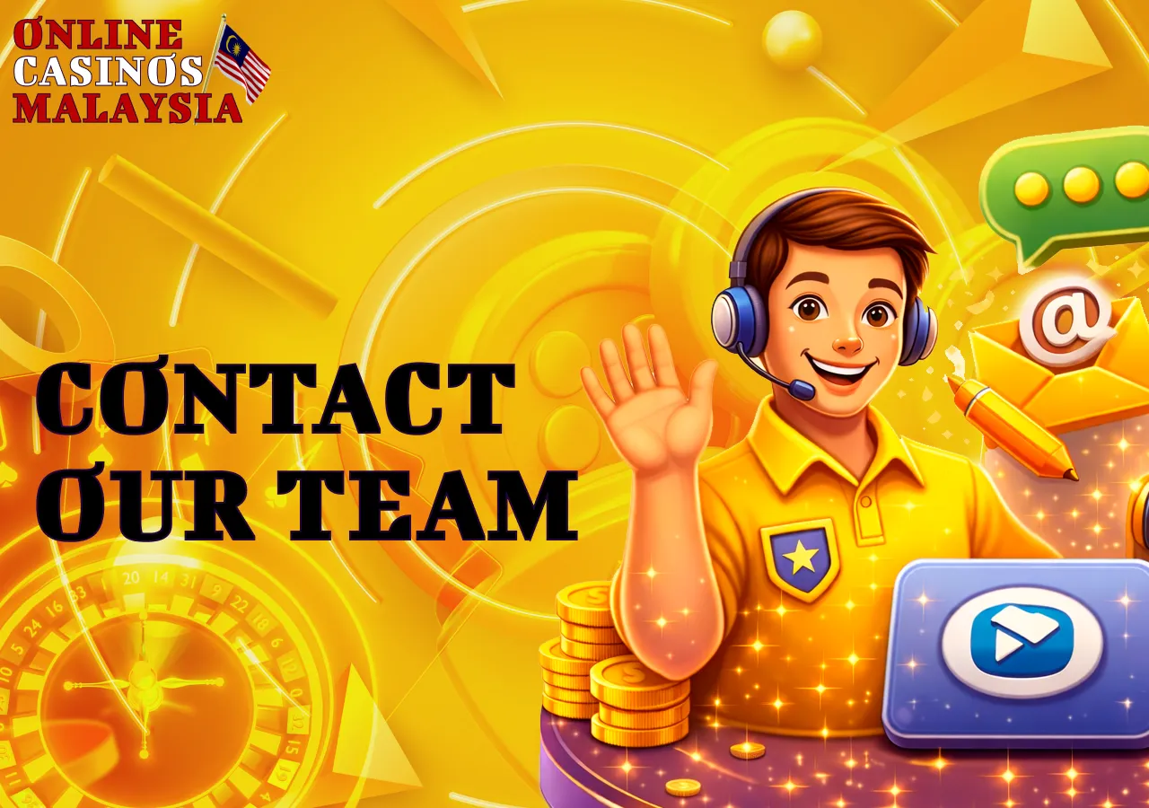 Contact details for reaching our casino review and evaluation team.